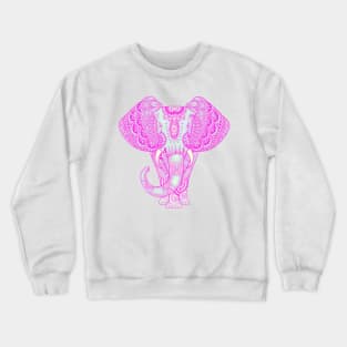 Mandala elephant pink Crewneck Sweatshirt